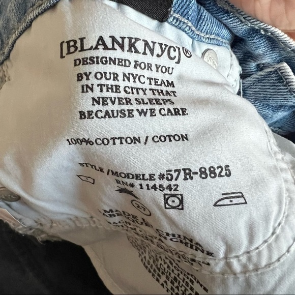 Blank NYC The Fulton Roll Up Denim Shorts - Picture 6 of 7